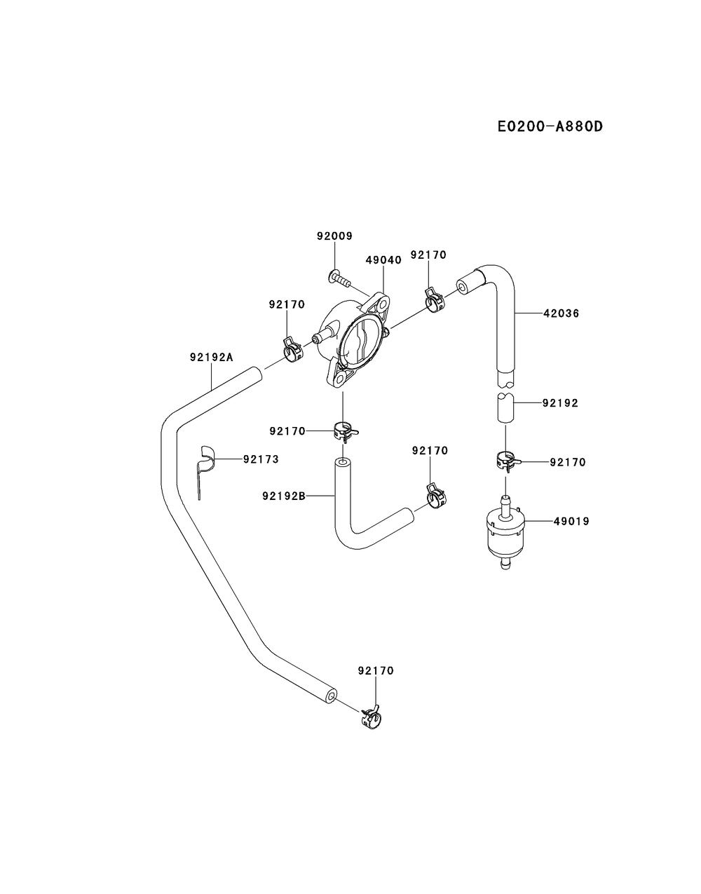 Fx730v-Cs28 Fuel Tank And Fuel Valve Diagram and Parts List for FX730V-CS28  Cub Cadet Lawn Tractor